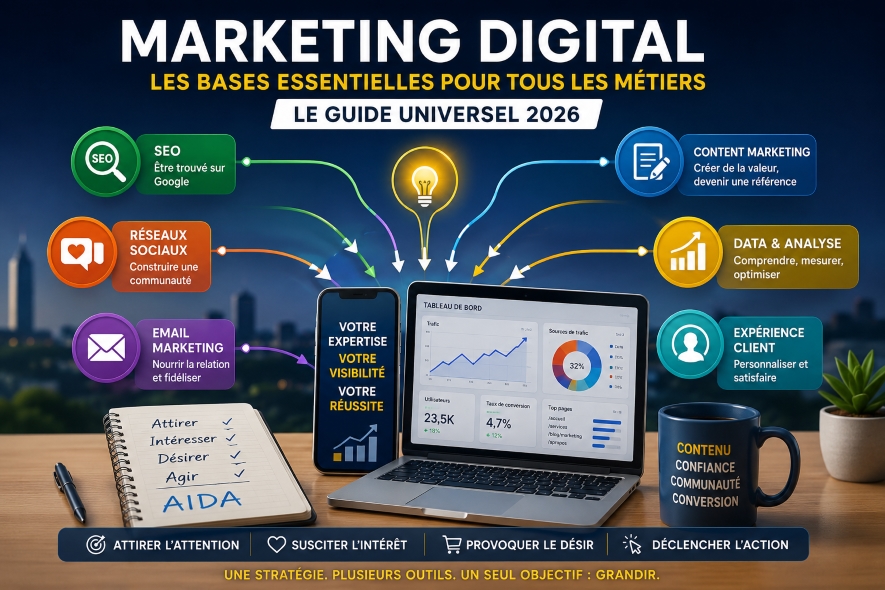 Comprendre les bases du marketing digital pour tout métier : Le guide universel 2026