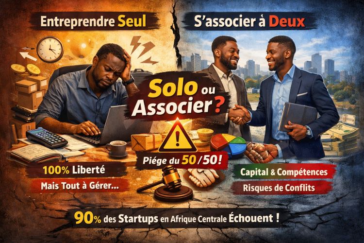 S’associer ou entreprendre seul ? L’erreur qui tue 90 % des startups en Afrique Centrale